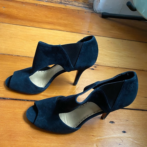 Coach Black Suede Heels - Picture 1 of 3